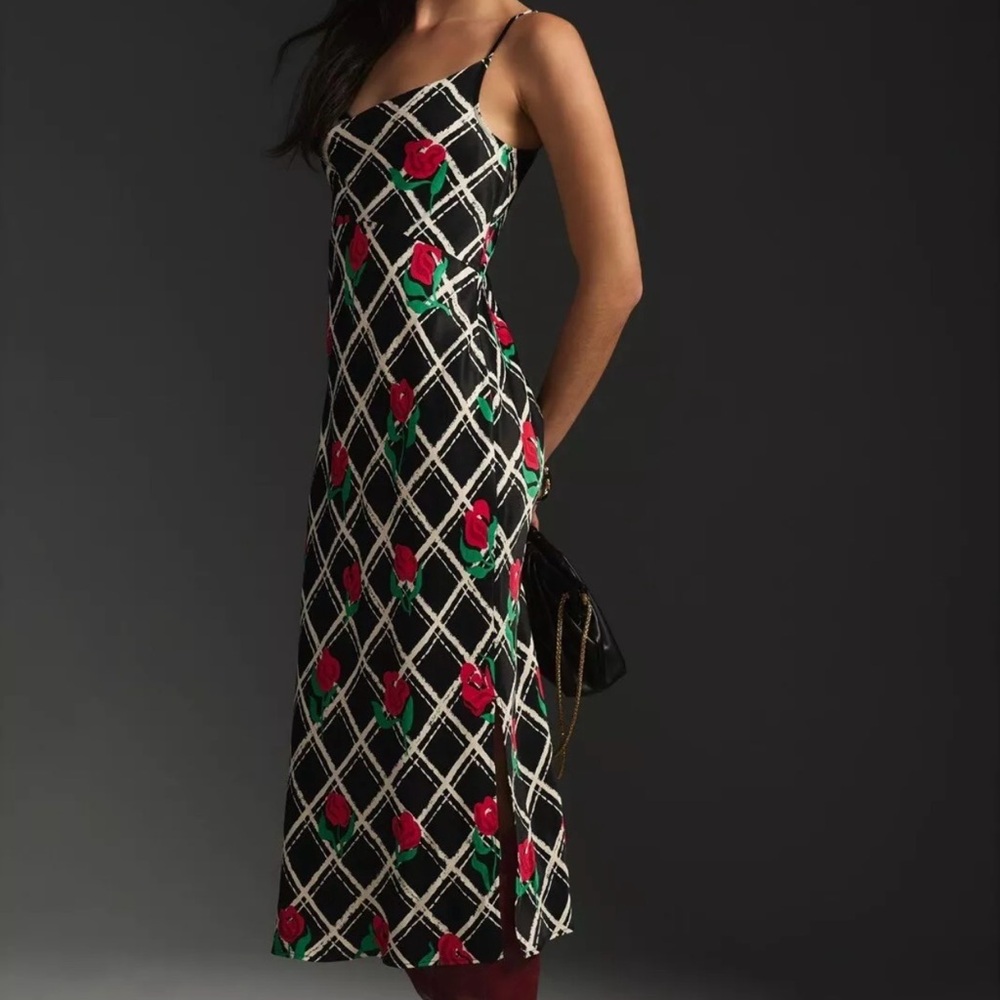 Anthropology Elegant Floral Dress, size L